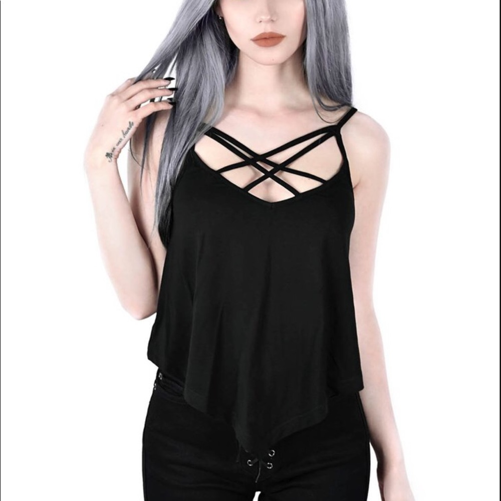 Killstar Stardust Strappy Vest Size XL